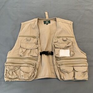 Crystal River Fishing Vest Mens 2XL Beige‎ Cotton Utility Outdoor Pockets CR/FV1